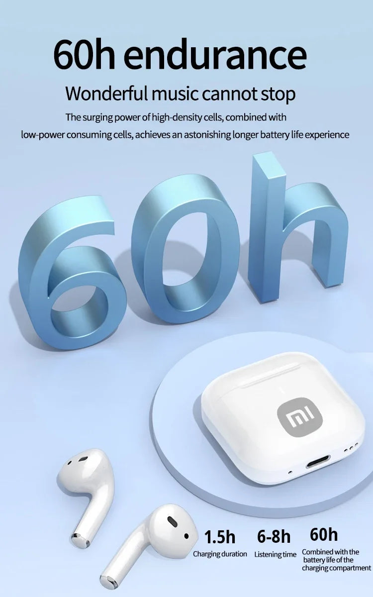 Fone Bluetooth Xiaomi Buds5, som estéreo HiFi, fone de ouvido Bluetooth 5.3, fones de ouvido MIJIA Sport com microfone, Android, iOS.